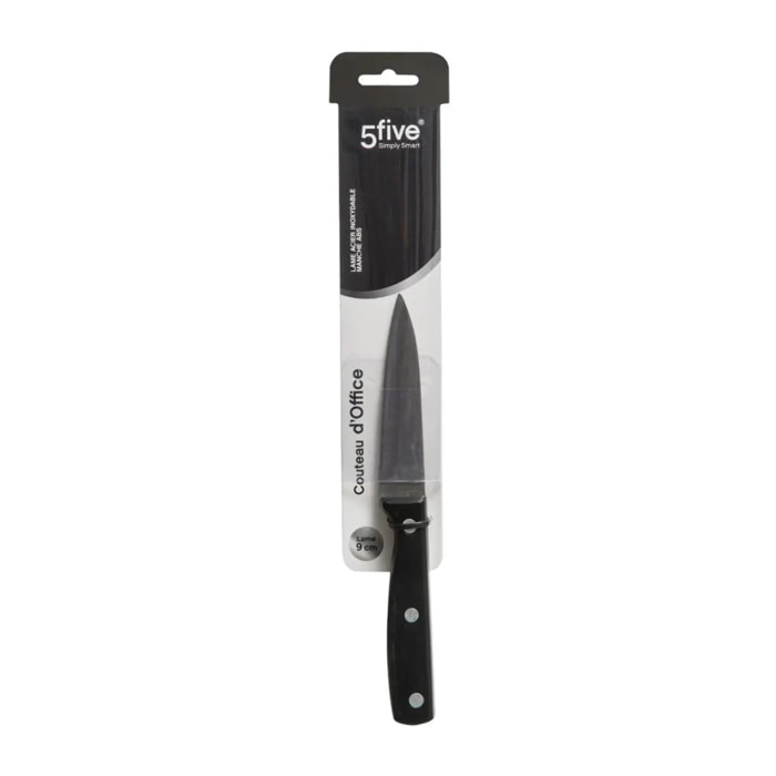 Couteau d'office inox "Essentiel Black" lame 9cm