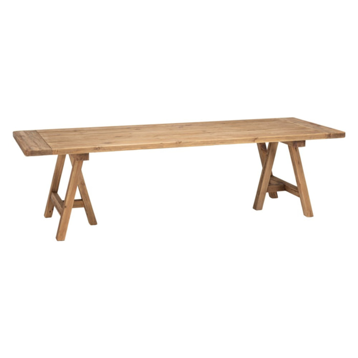 SANDY - Table à manger rectangulaire 270x100cm bois Pin recyclé