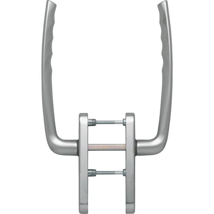 Ensemble pour coulissant levant New York double int./ext. à cylindre HOPPE ép.75/80 aspect inox F9 C10x128 - 11640169