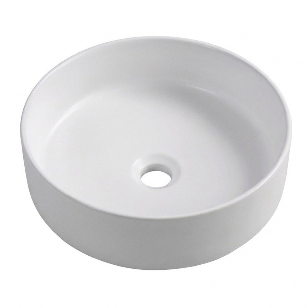 Vasque à poser ronde 36 cm hauteur 12,5 cm sans trop-plein blanc mat PixL (CEPX3636WM)
