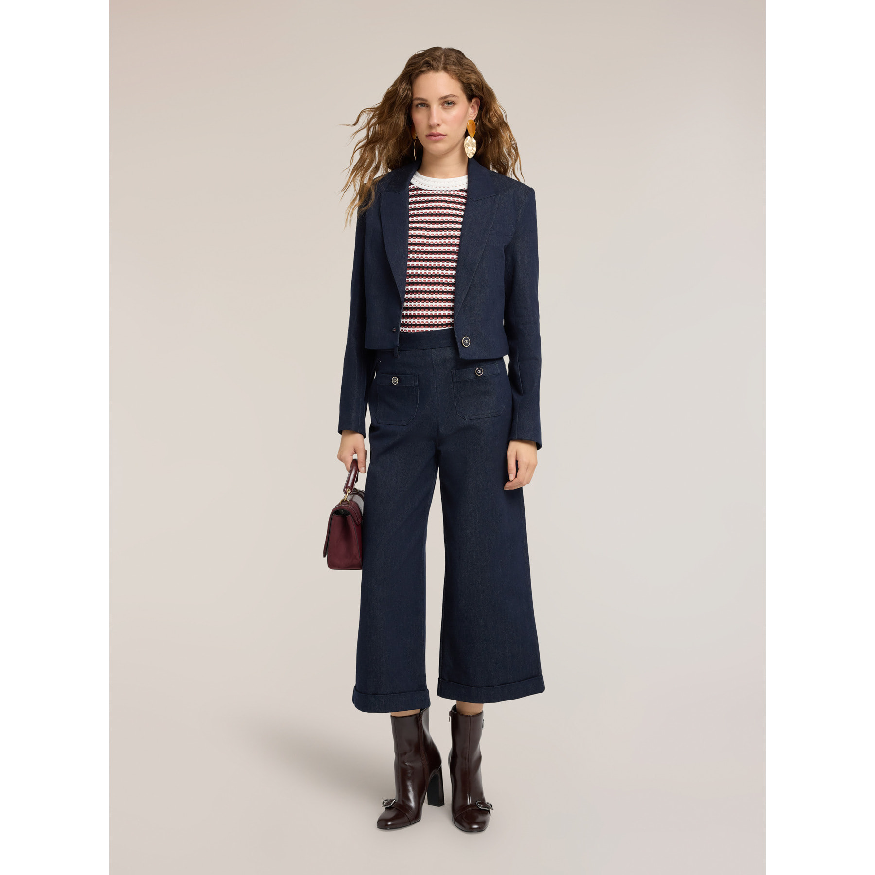 Motivi - Giacca Spencer in denim - Blu