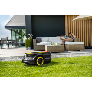 Robot tondeuse connectée KARCHER RCX 4 - sans fil périphérique - RTK - nav GPS - caméra IA - 4 roues motrices - 1500 m² - pente 60°