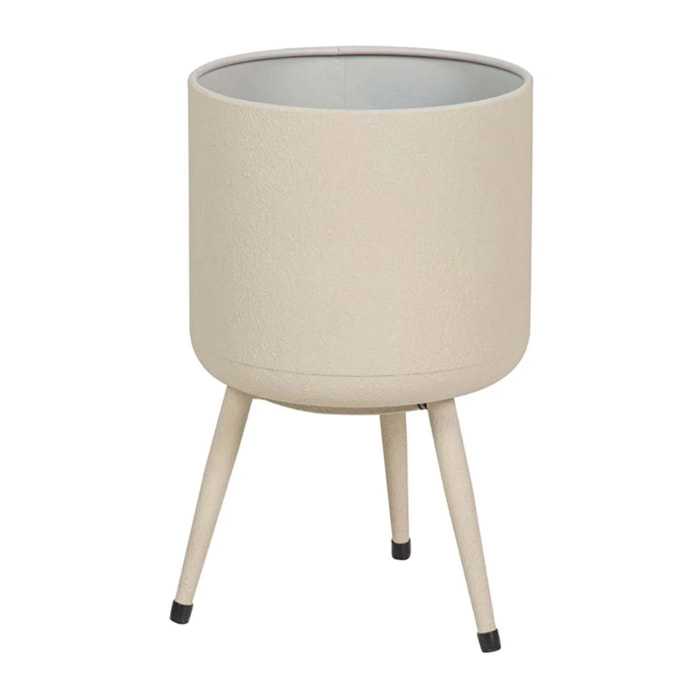 Plantero Metal Beige 20x20x32 Cm