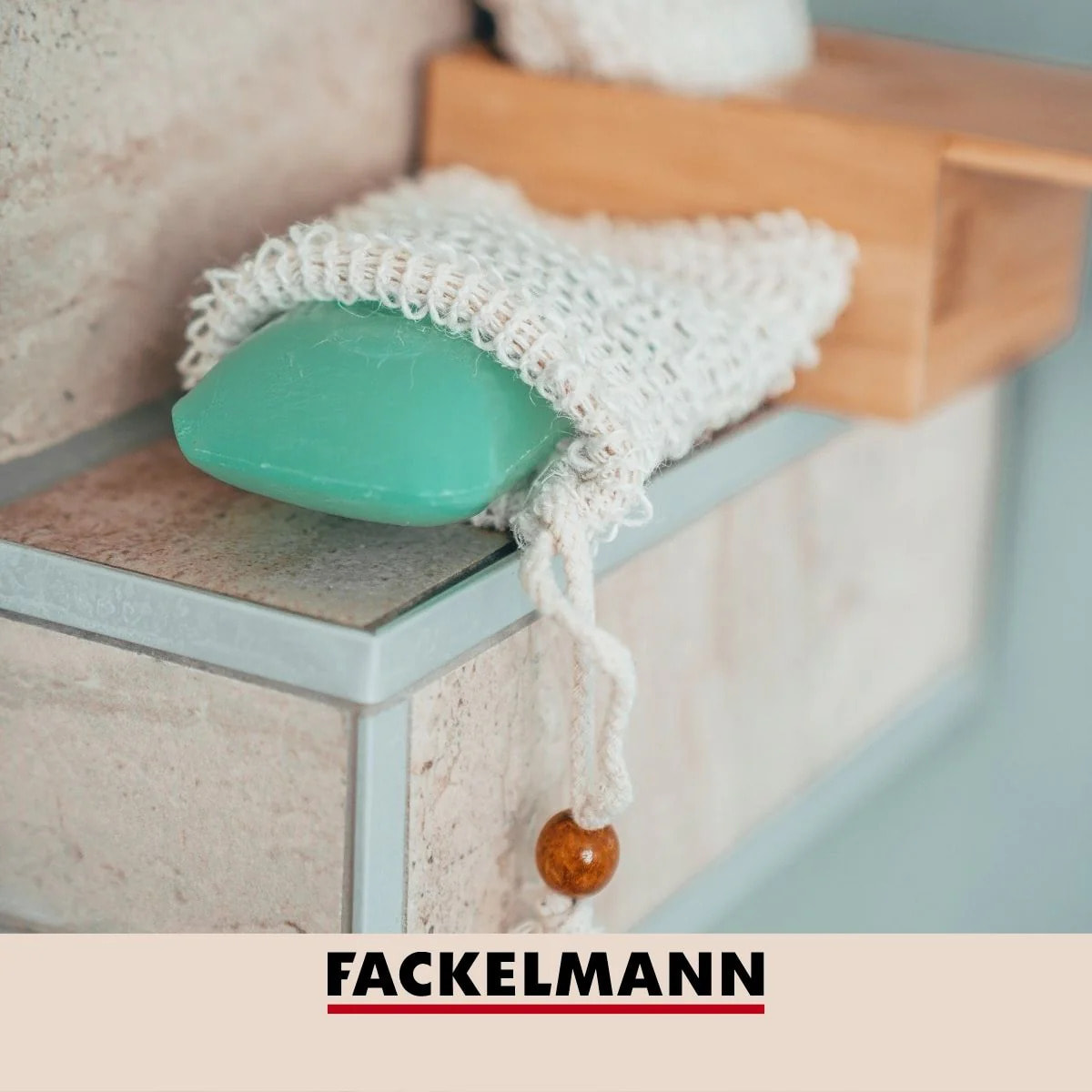 Lot de 2 sacs à savons solides en sisal Fackelmann Tecno