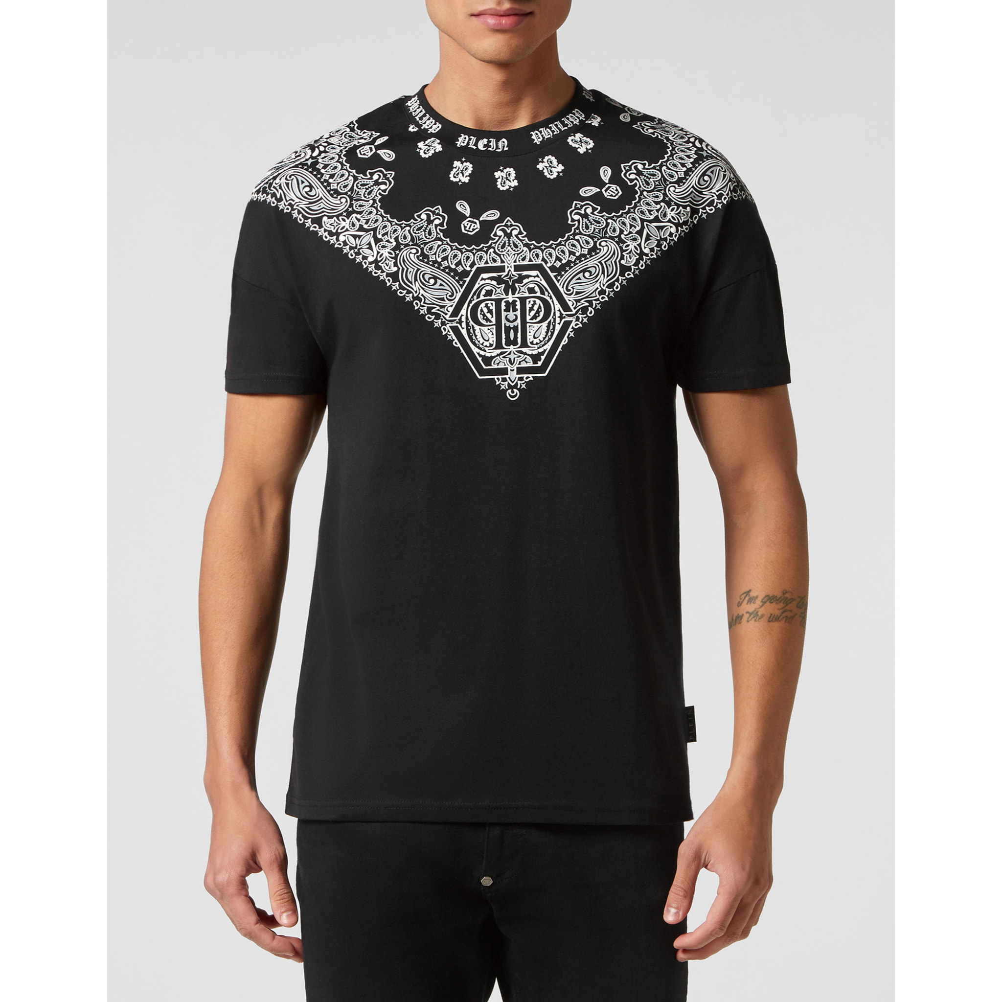 PHILIPP PLEIN T-Shirt Round Neck PAISLEY