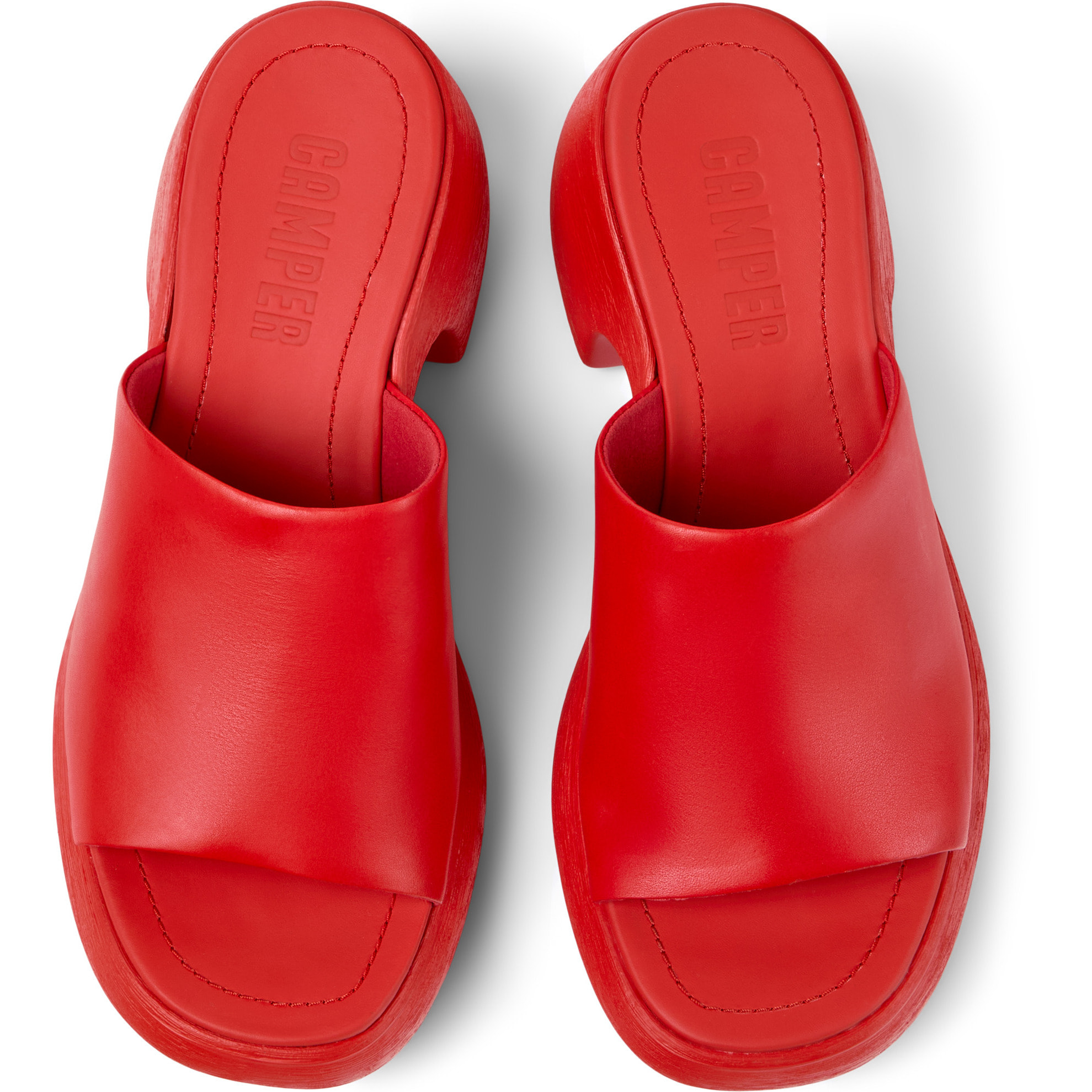 Sandalias - CAMPER Thelma Sandal - Rojo - Cuero liso