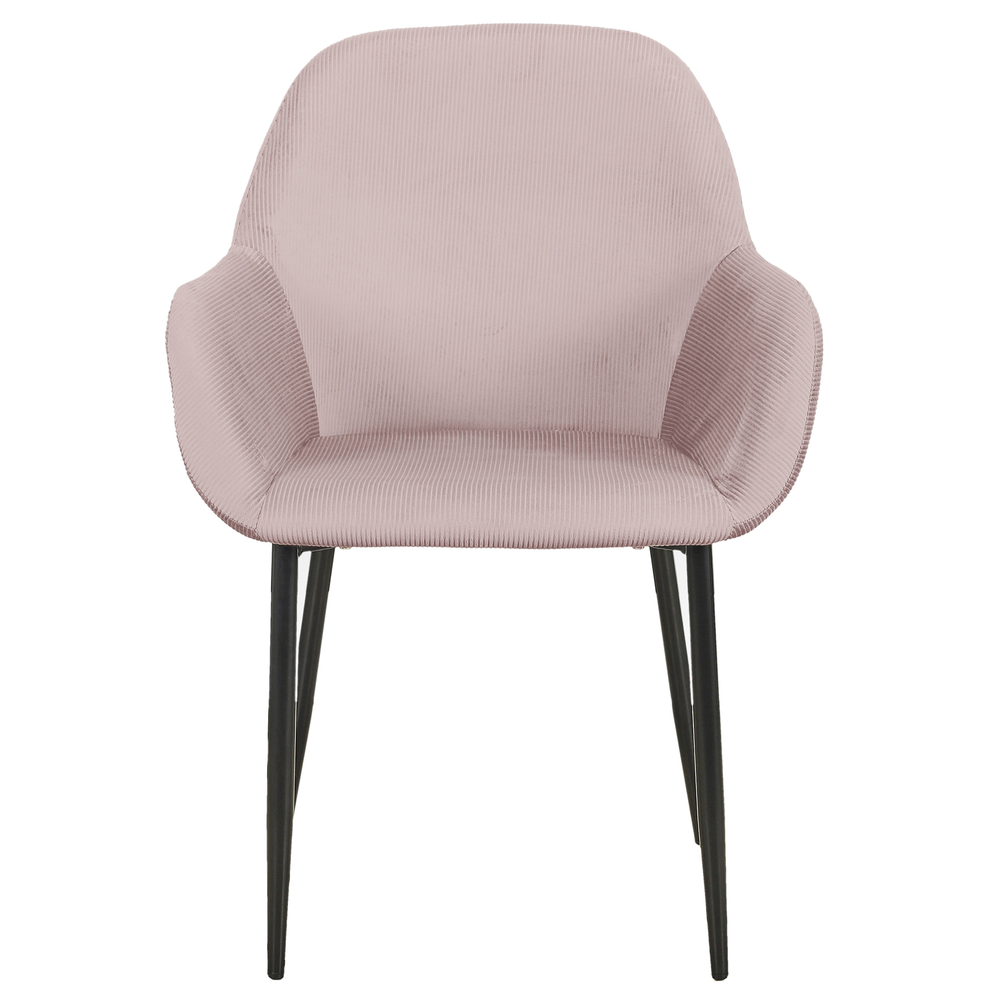 Fauteuil Giulia Rose Velours Cotele - Lot De 2