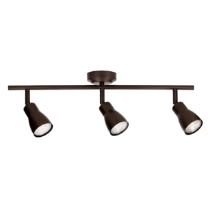 Forlight Proyector Ip20 Safran Triplex Gu10 8W Marrón 1649Lm