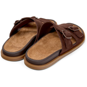 Sandalias - CAMPER Lluc Sandal - Marron - Cuero de gamuza