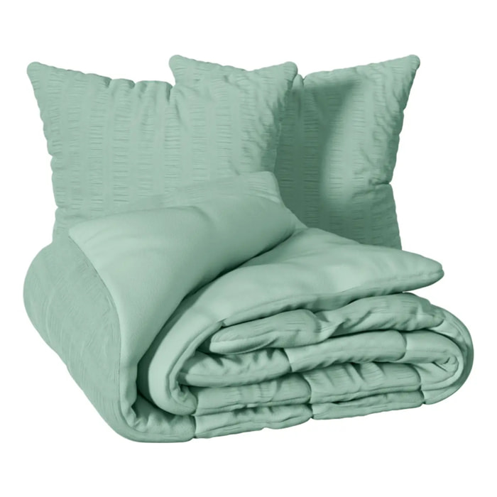 Parure de lit Irhia 240x220cm vert céladon