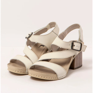 Sandalias con tacón 1872 NAPPA CREAM/ I WISH color Cream