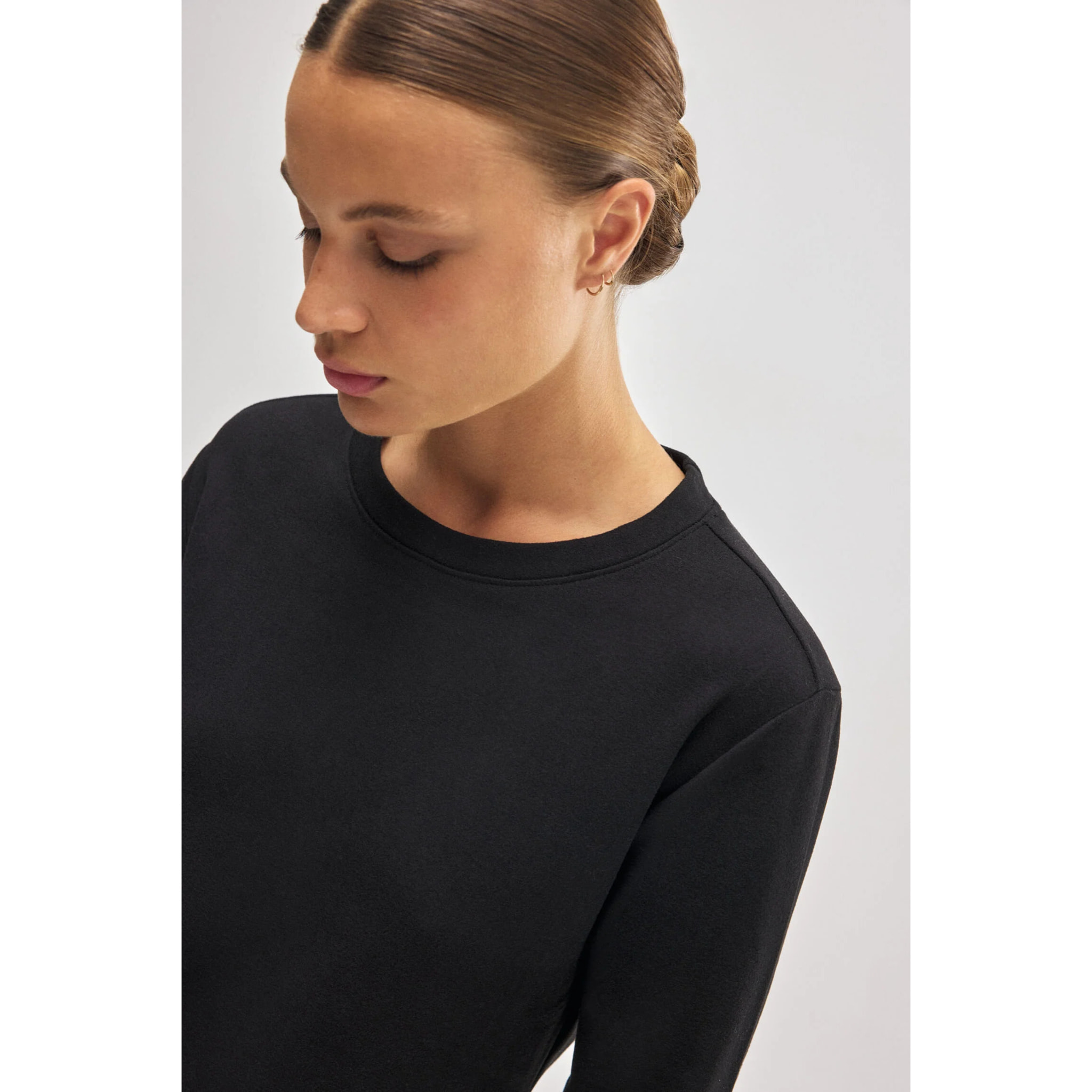 Maglia sportiva termica in pile nero