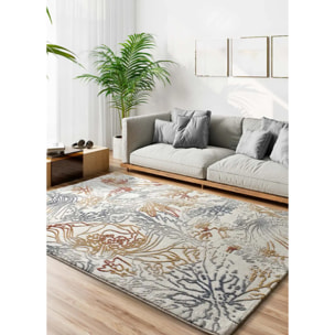 AMARA Alfombra abstracta con relieve multicolor, varias medidas disponibles.