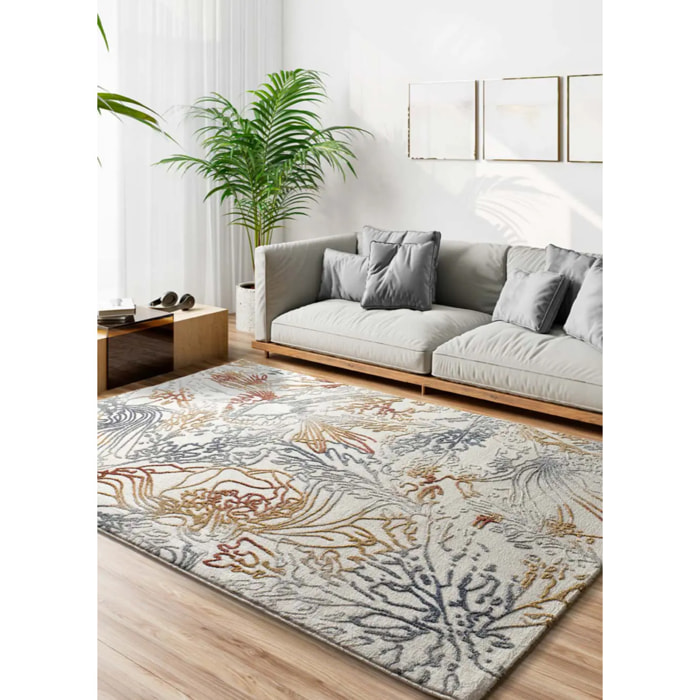 AMARA Alfombra abstracta con relieve multicolor, varias medidas disponibles.