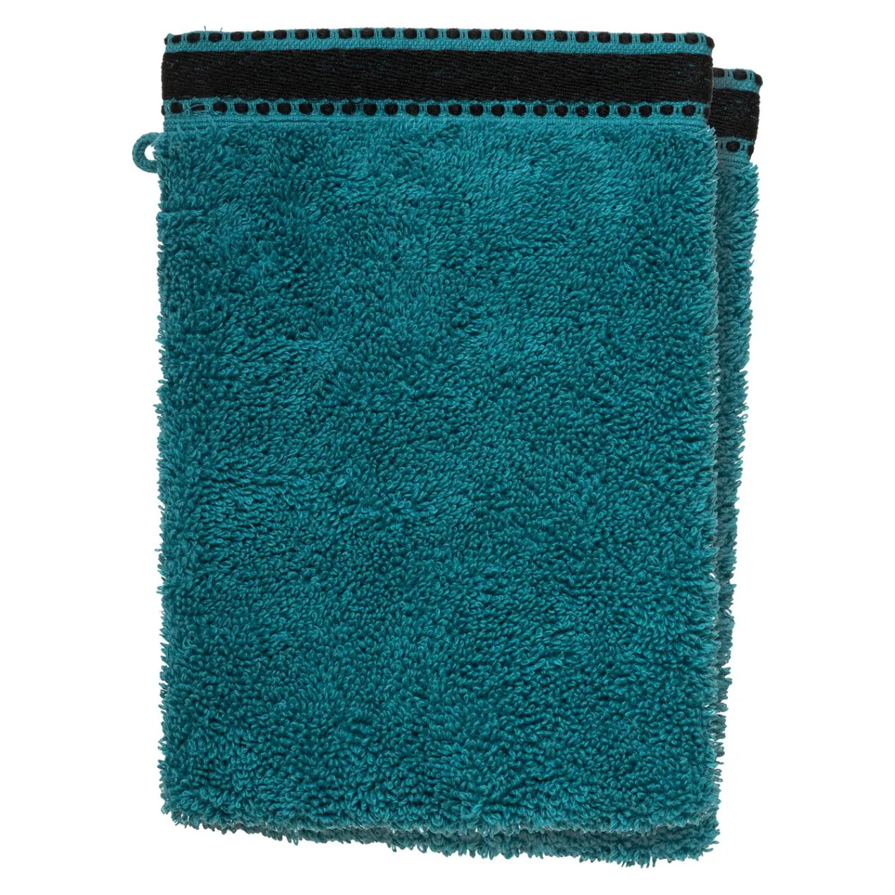 Lot de 2 gants de toilette "Joia" - coton 550 gr/m² - bleu canard 15x21 cm