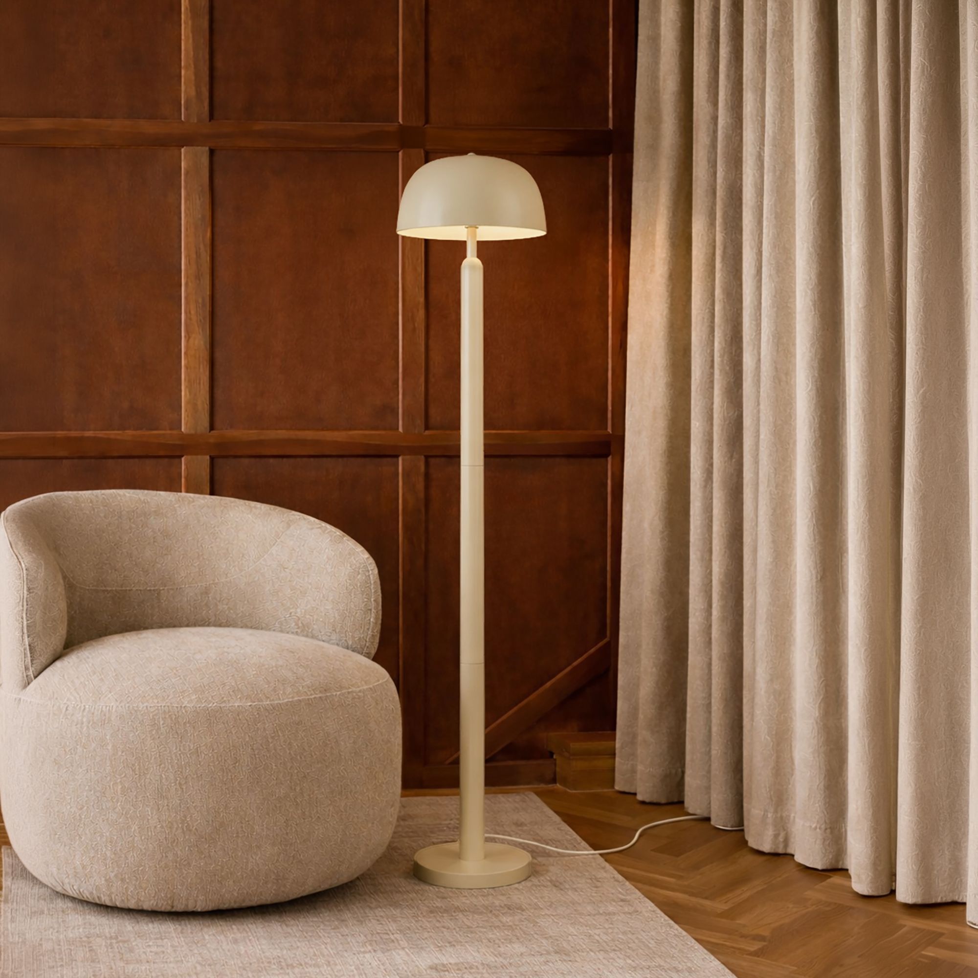 Lampadaire en métal crème KYRA