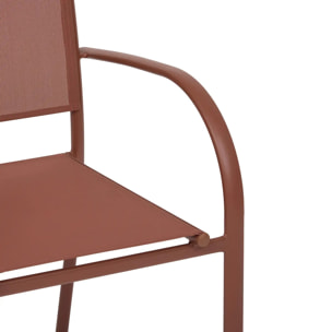 Fauteuil de jardin Piazza empilable acajou