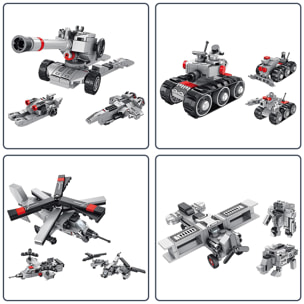 Elicottero trasportatore 8 in 1 (ogni modello 3 forme), 703 pezzi