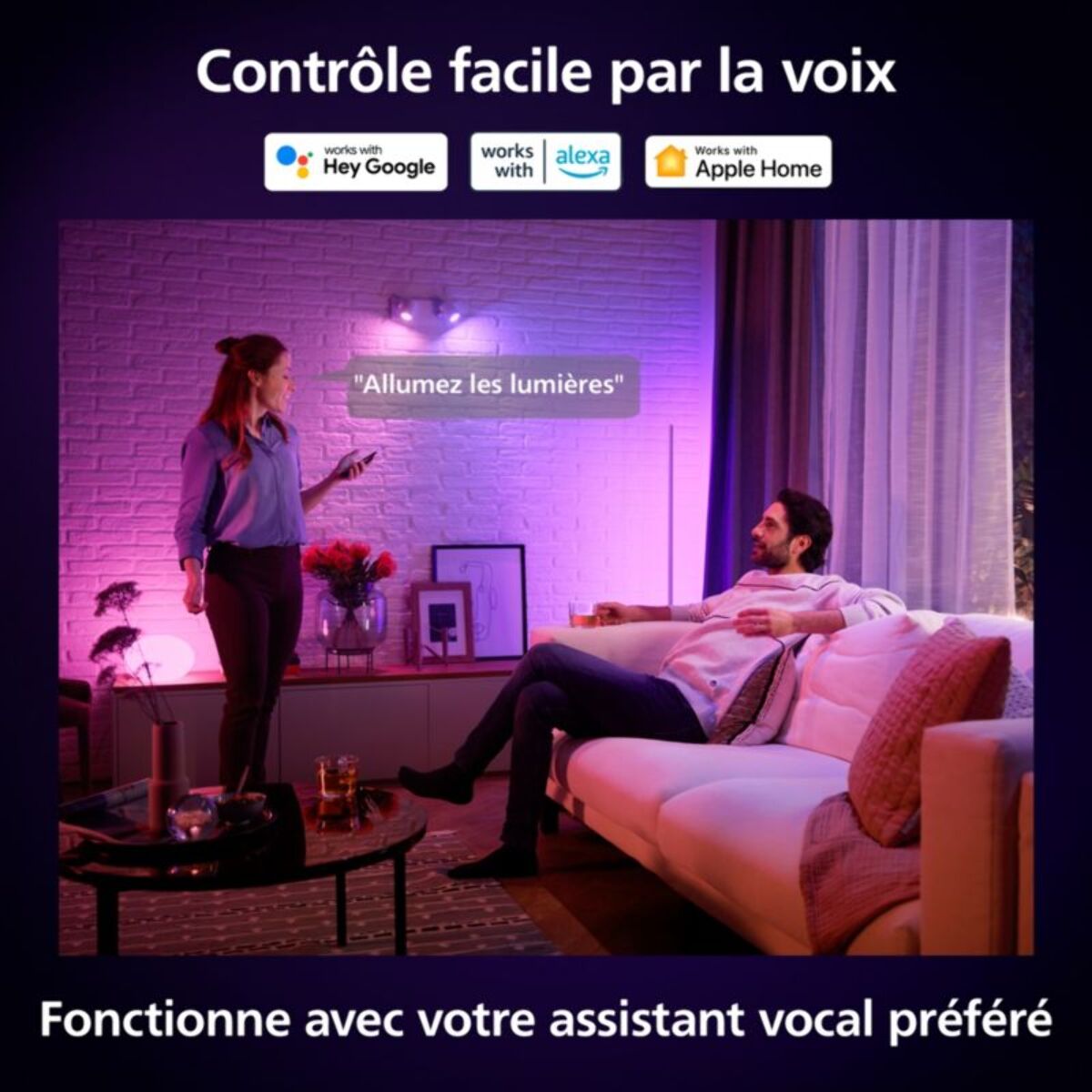 Ampoule LED connectée PHILIPS HUE GU10 White&Color Ambiance