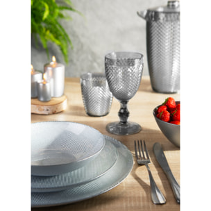 Set de 6 verres à vin Excelsa – Diamond, Plastique Argent 39 cl