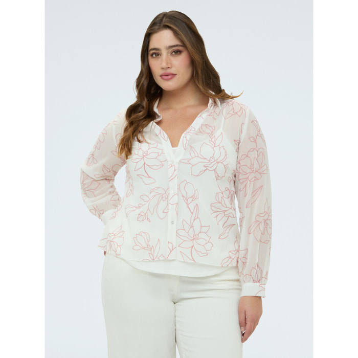Fiorella Rubino - Camisa con estampado floral - Blanco