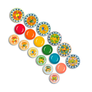 Service de table 18 pièces Excelsa – Bari Vecchia, Porcelaine Multicolore