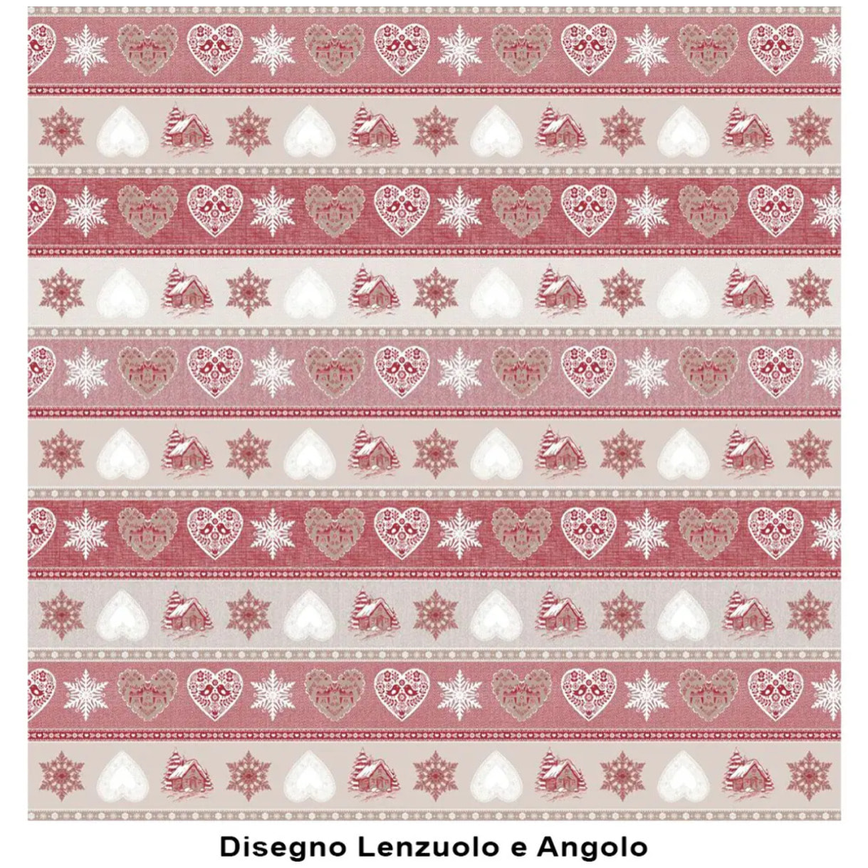 Completo Lenzuola STELVIO 100% Cotone e Made in Italy nbaita montagna tirolese
