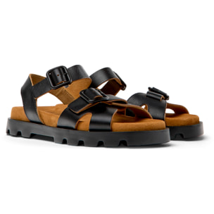 Sandali - CAMPER Brutus Sandal - Nero - Pelle liscia