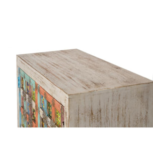 Mueble auxiliar - Madera de Mango y Metal - 90x90x40cm