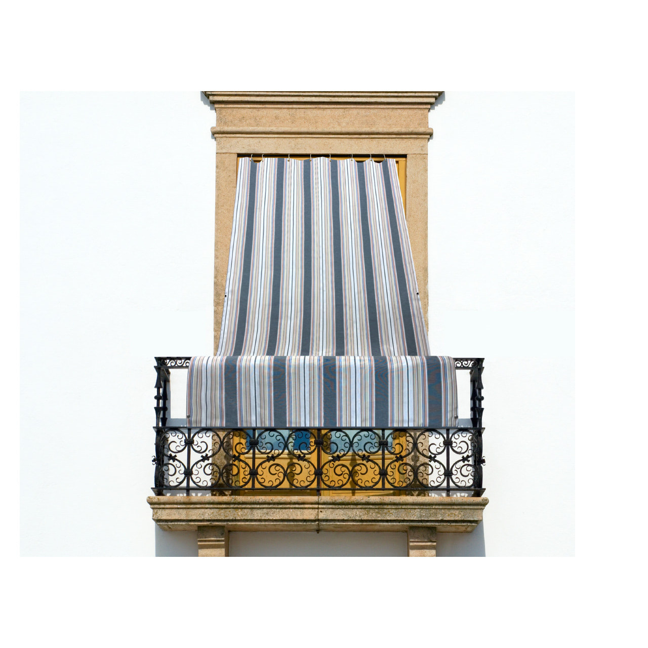 Tenda Da Sole Per Esterni Impermeabile Resistente Con Anelli Riga Fine Verde 150x300