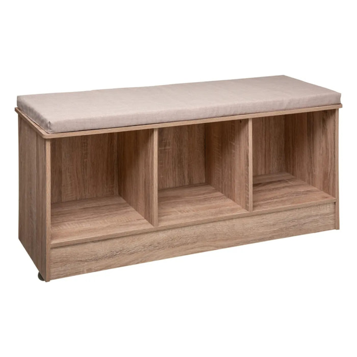 Banc 3 cases "Mix N' Modul" effet chêne naturel