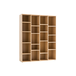Bibliothèque design finition bois clair chêne L149 cm RYTHM