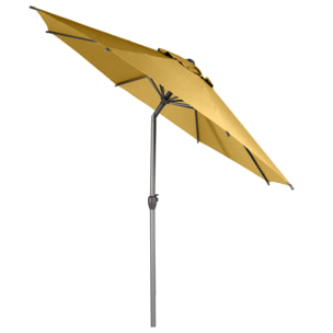 Parasol droit rond Loompa Jaune moutarde