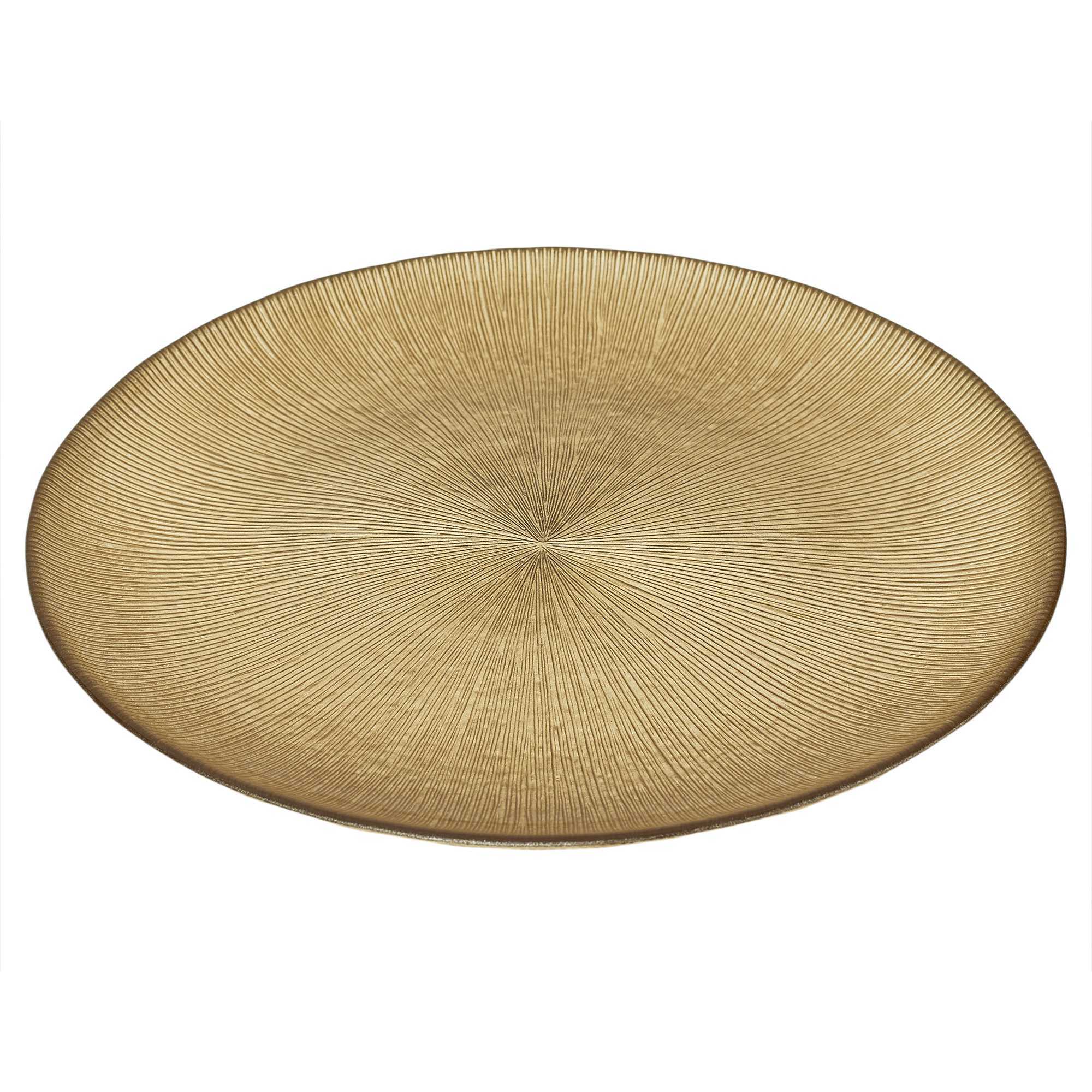 Assiette En Verre Doree D21cm