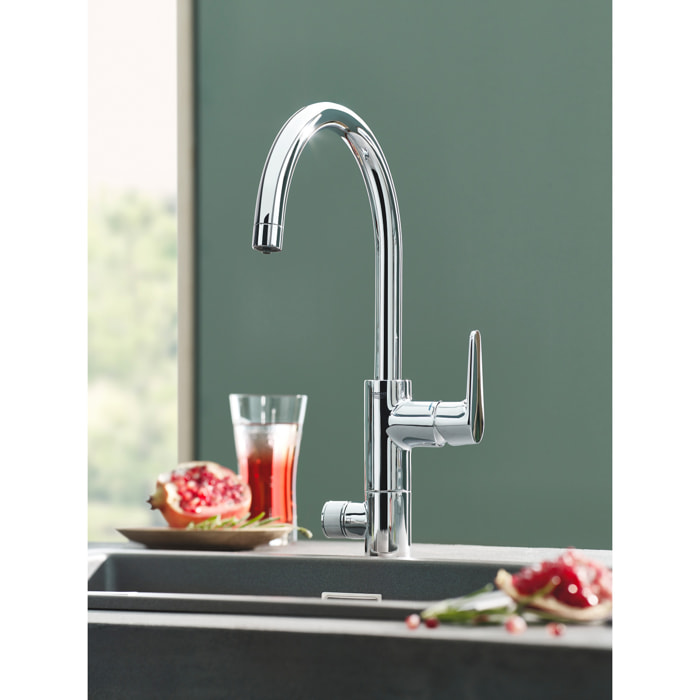 GROHE Mitigeur de cuisine Blue Pure Eurosmart avec fonction de filtration de l’eau - chromé