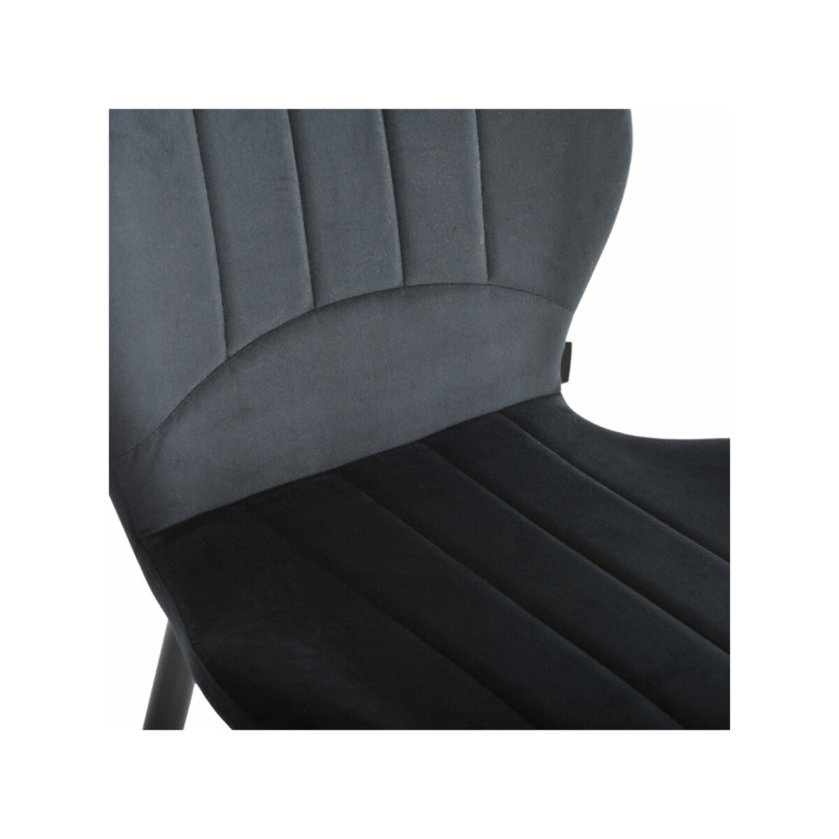 Chaise de bar en velours avec pieds en métal noir - FAUSTINE 2