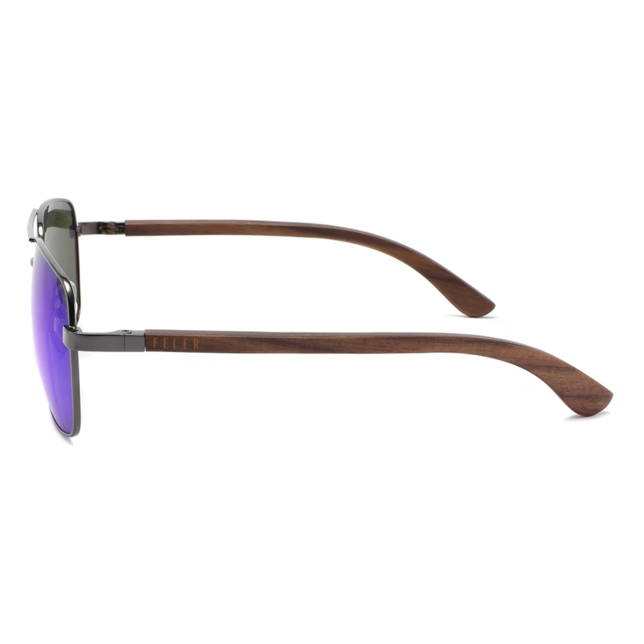 Gafas de Sol Feler 1706M-2 Polarizadas de Madera Unisex 62 mm