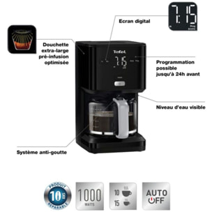 Cafetière filtre TEFAL CM600810 SMARTN LIGHT