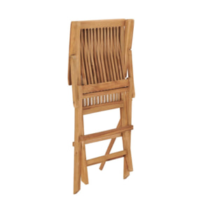Fauteuil de jardin pliant en bois de teck massif huilé - TECKIA