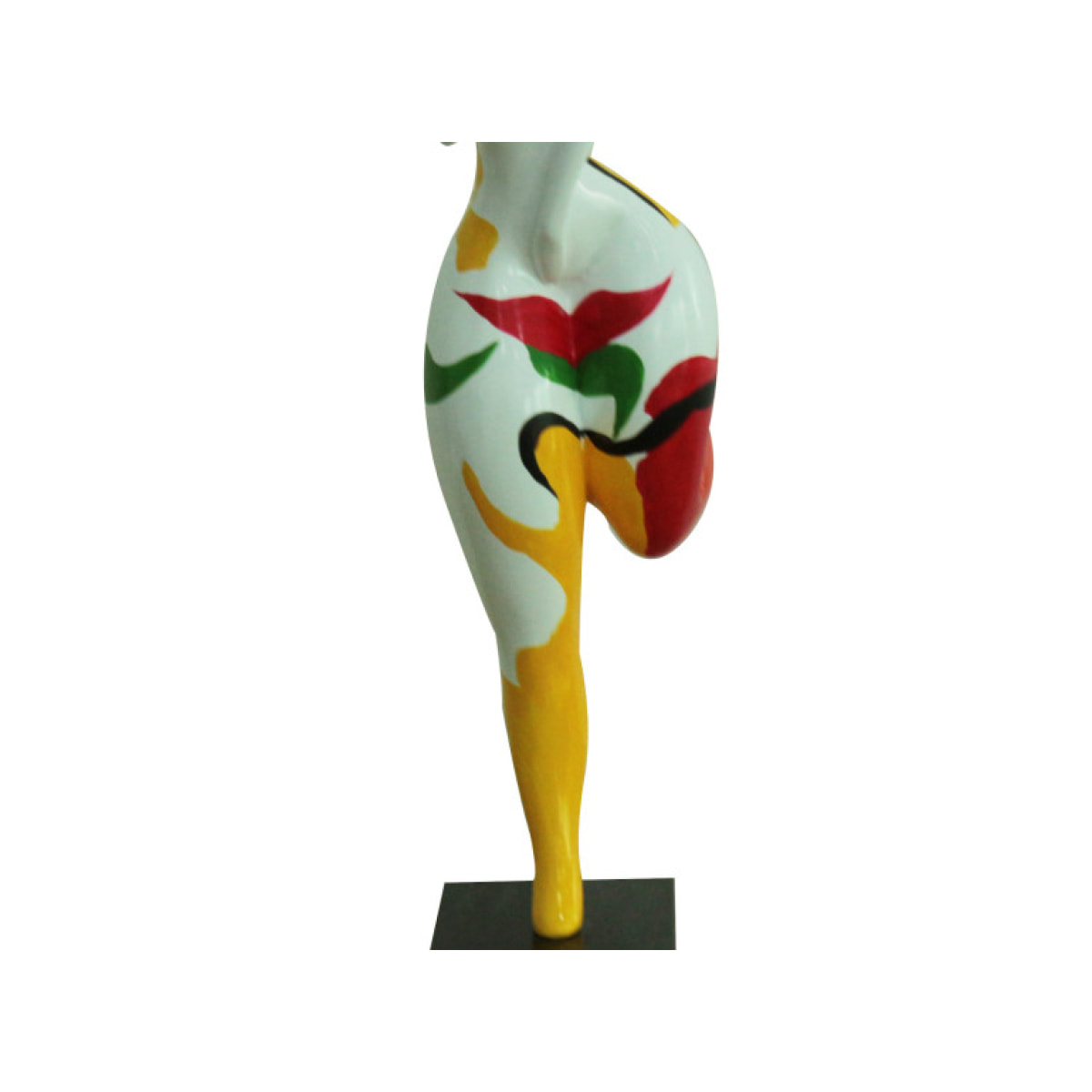 Statue femme en résine peinture multicolore H59cm - SPOSA 01