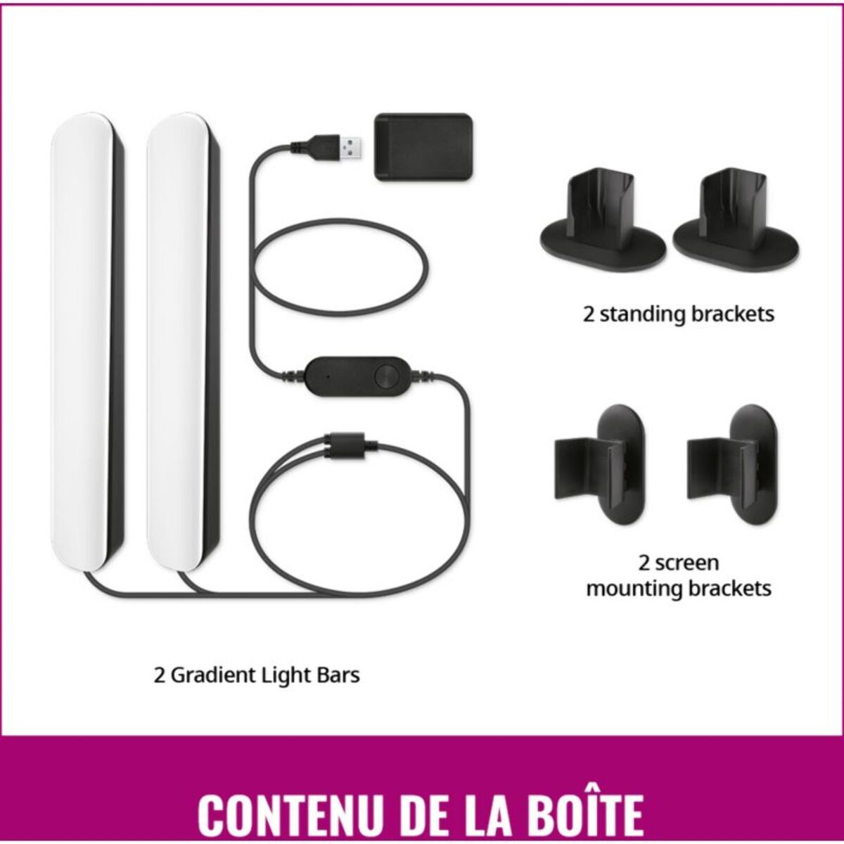 Lampe connectée WIZ Barre lumineuse Couleur x2