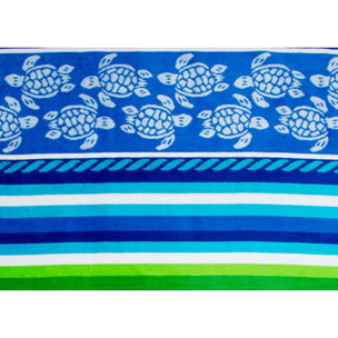 Telo Mare Spugna Jacquard Spiaggia Disegno Modica