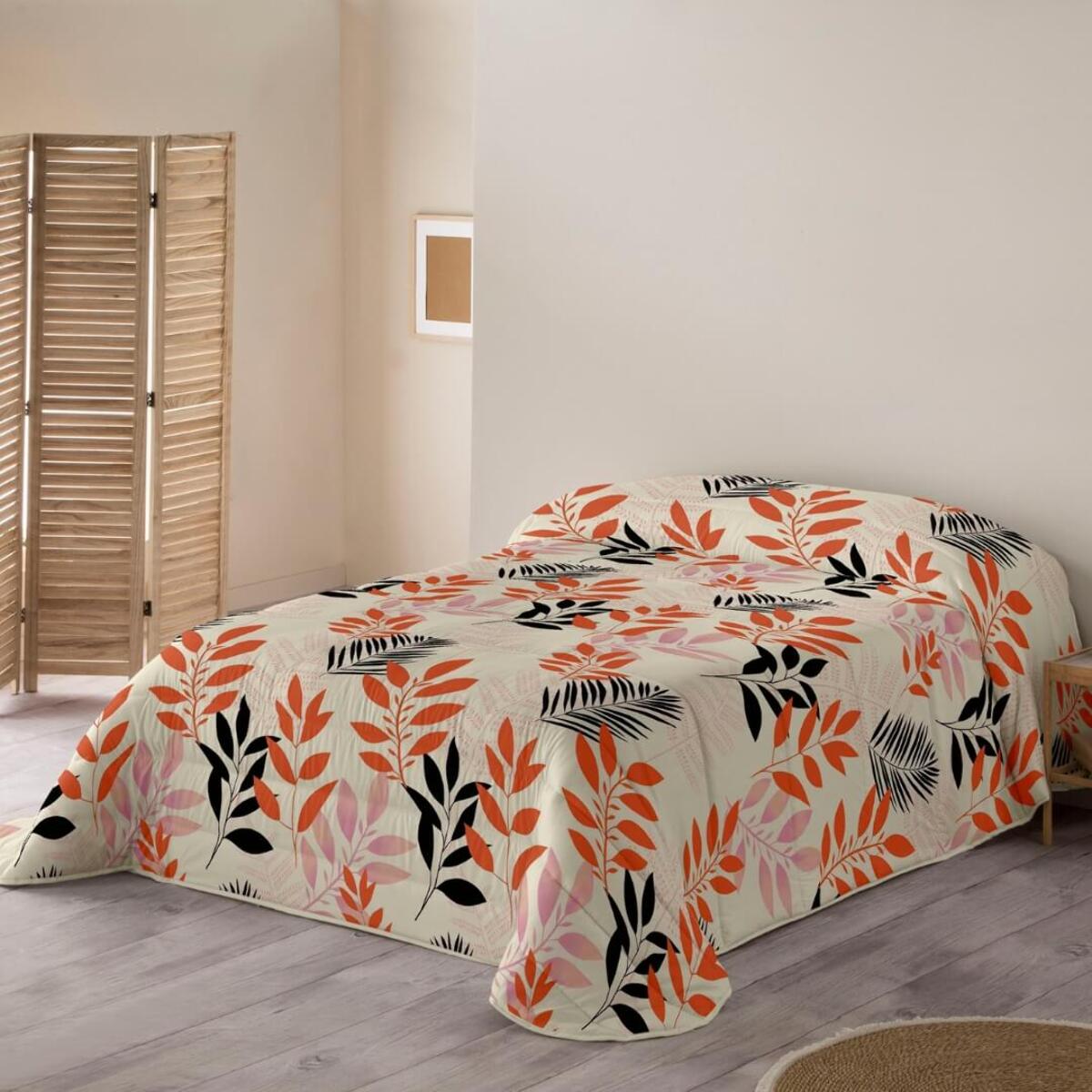 ICEHOME - Edredón Nórdico Estampado - 100% Poliéster Microfibra - 300 gr/m² con Tacto Pluma - Ramo Hojas
