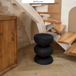 Table d'appoint ronde en métal noir D35 cm - Cléo