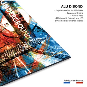 Tableau Affiche illustration graffiti london Tableau alu Dibond