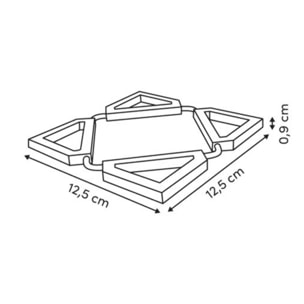 Dessous de plat pliable Colors 12,5x12,5cm