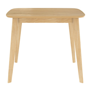 Table carrée 4 personnes en bois clair naturel 90 cm - Julio