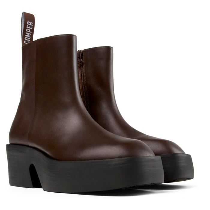 Botines - CAMPER Billie - Marron - Cuero liso