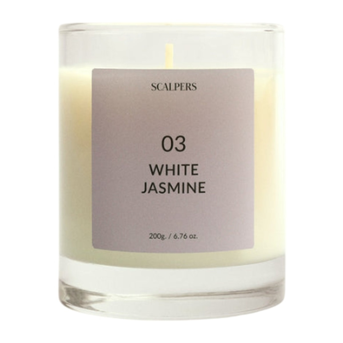 Vela aromática 200gr aroma jazmín blanco scalpers