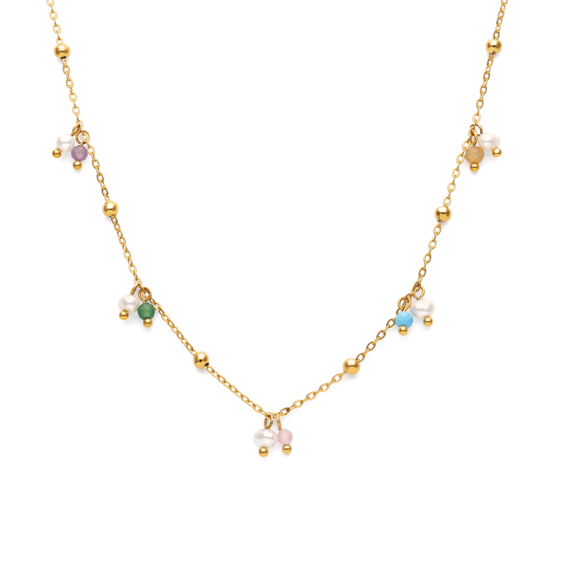 Collana Shamira Dots Acciao Placcato Oro
